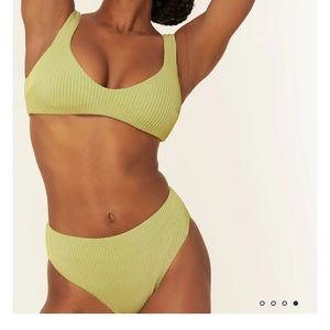 Andies swim bikini - top and bottom set; green sparkle